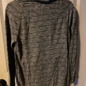 Long sleeve grey striped top